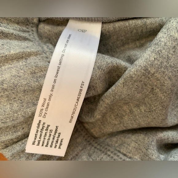 Eileen Fisher Pants 100% Wool Moon Tapered Ankle Pant XL gray - Picture 8 of 8